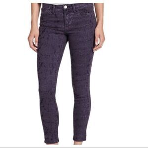 MARCHESA VOYAGE FLOCKED JACQUARD JEANS